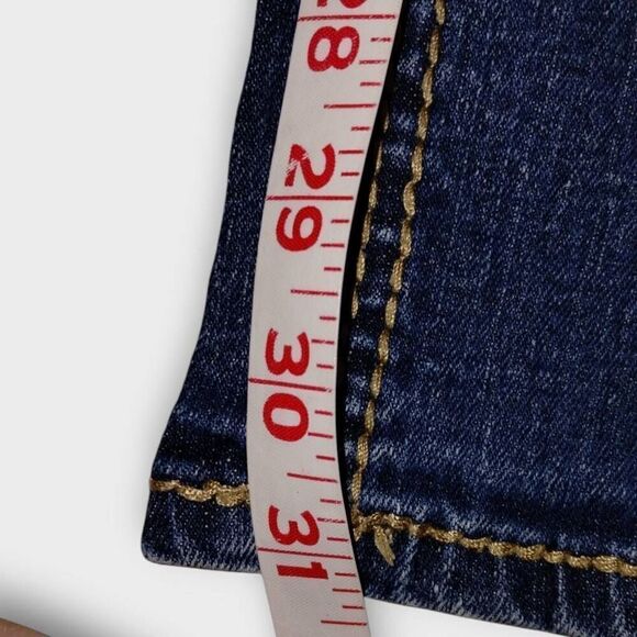 Lane Bryant Womens Jeans Sz 22 Plus Distress Wash Straight No Button Stretch - Picture 8 of 9